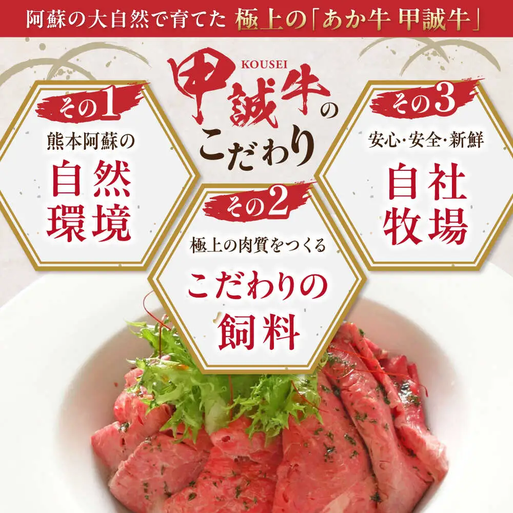あか牛ローストビーフ 約200g  ローストビーフ[AYCQ002]