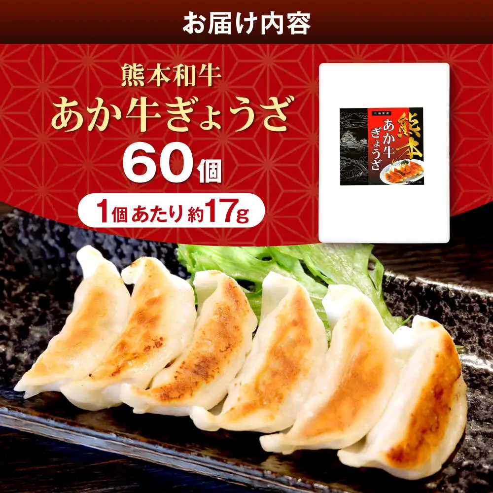 あか牛ぎょうざセット 60個  ぎょうざ[AYCQ003]