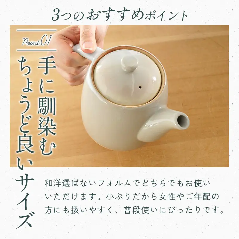 《萩焼》茶こし付 急須 2-46A