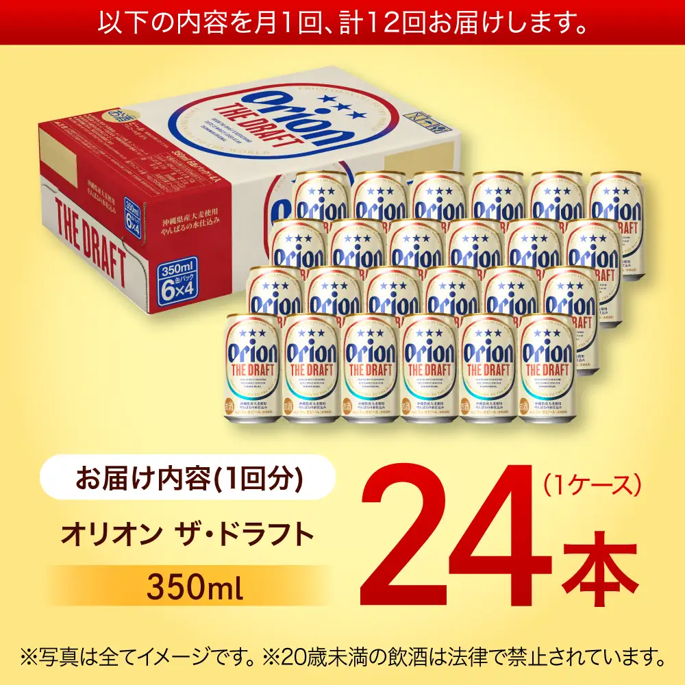 【全12回定期便】オリオン ザ・ドラフト 350ml×24本 BCDD022 ビール 沖縄