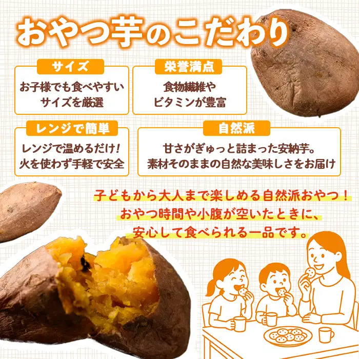 おやつ芋 安納芋 冷凍 焼き芋(計12個・3個入り×4袋) さつまいも 小分け 【YO-10】【株式会社陽】