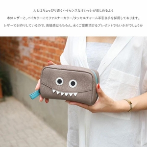 【通しマチ/モンスターポーチLAERGE/全20色】毎日の相棒♪定番/通しマチ仕様のふっくらモンスターマルチポーチ レディース 化粧ポーチ コスメ 大容量 マルチ 大きめ 機能的 プレゼント トラベル ミラーシルバー