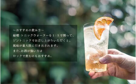ジン クラフトジン 200ml 1本 緑檀 ジン