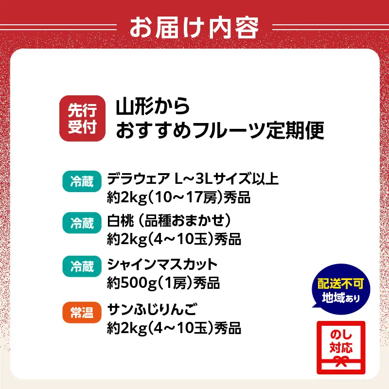  ≪先行受付≫ 山形からおすすめフルーツ定期便【定期便全4回】060-T08