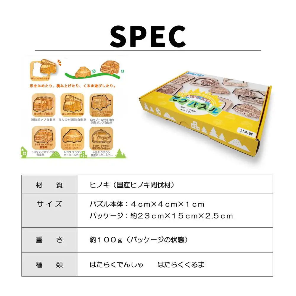 鉄道グッズセット（モクパズルくるま・子ども用鉄道くつした）