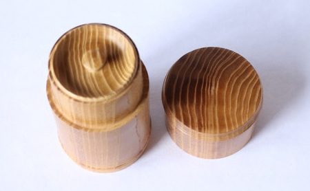 【吉羽ろくろや】ろくろ細工 桑茶筒※オンライン決済限定※ 民芸品 工芸品 食器 