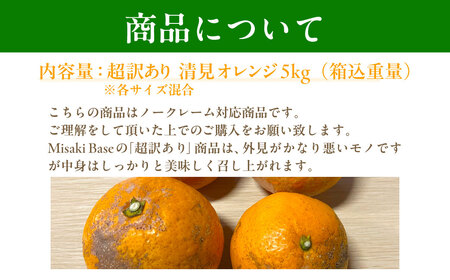 【先行受付】【※超訳あり】清見オレンジ 約5kg ※離島への配送不可 （2027年3月下旬より順次発送）IKTAB009 