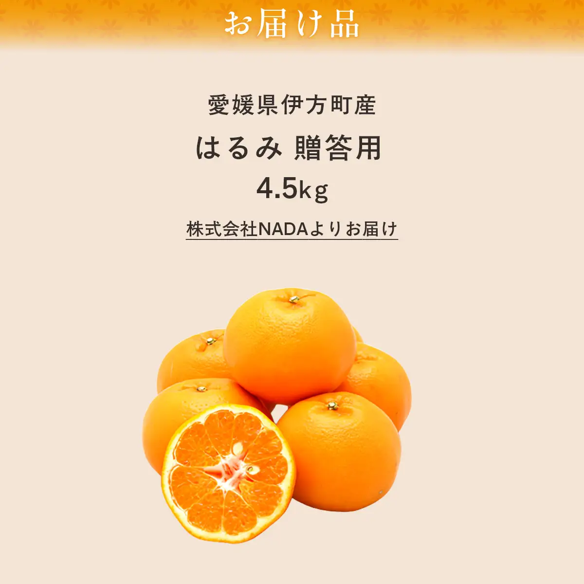 【先行予約】【農家直送】愛媛県産 はるみ 贈答用 4.5kg（2027年1月下旬～2月上旬に順次発送予定） IKTC009 