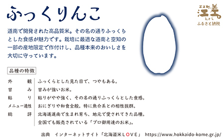 【令和8年産　新米予約：10月より順次発送】《定期便3か月》契約農家栽培 江差追分米『ふっくりんこ』【5kg×3回】令和8年産　2026年産　北海道江差町産　北海道米　白米　精米　お米　おこめ　こめ　ご飯　ごはん　農家直送　単一原料米　ブランド米　ふっくら食感、ここちよい甘さ