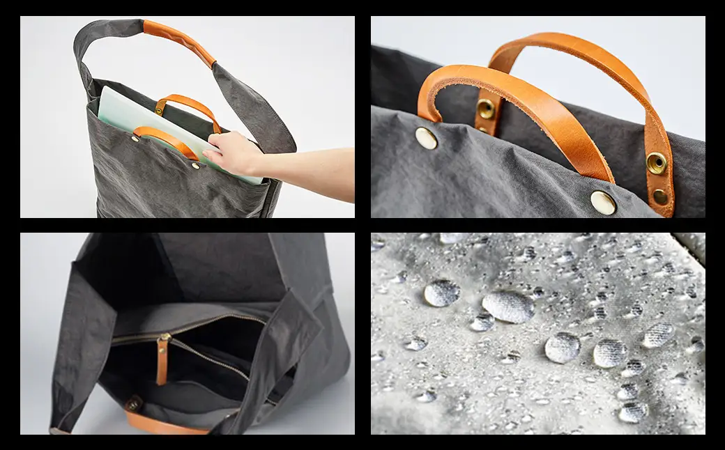 豊岡鞄 TUTUMU News Paper Tote 2WAYトートバッグ（S2000 24-152）キナリ