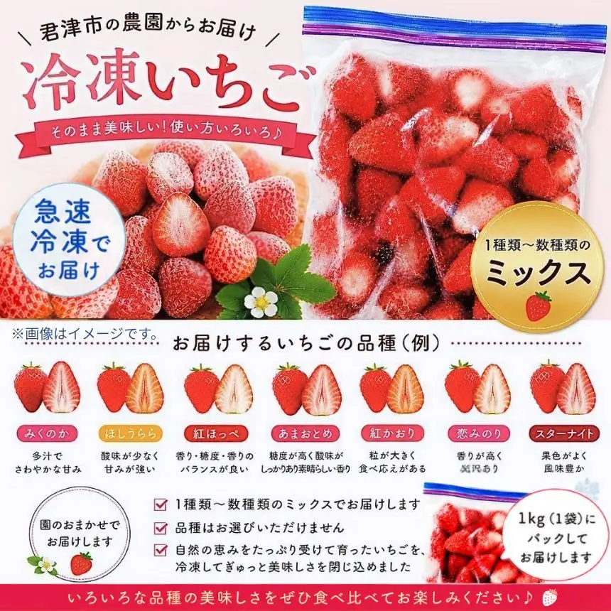 【ふるなびWEEK対象】完熟・急速 冷凍いちご 4kg | 2週間以内に発送