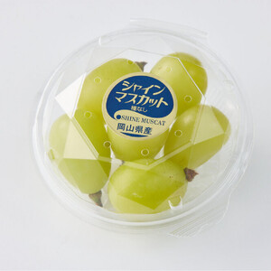 ぶどう 2026年  岡山市産 シャインマスカット 粒（カップ）100g×12  渡邊農園