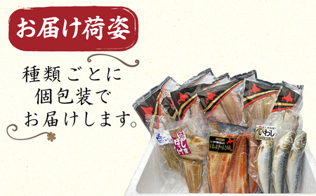 【2026年9月下旬発送】訳あり 干物 詰め合わせセット 2.2kg 真ホッケ 縞ホッケ サバ イワシ 北海道