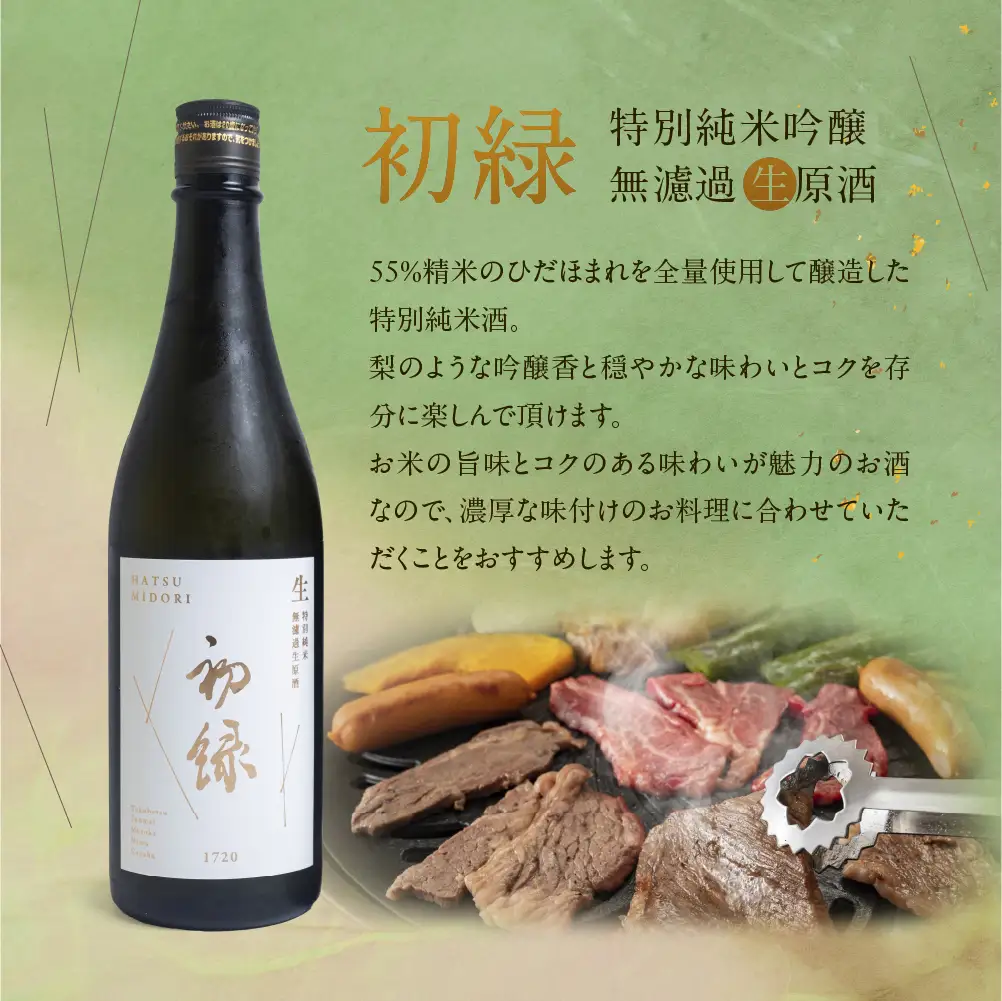 【飛騨 味職人】飛騨牛ローストビーフ・焼きハムの詰め合わせ(計1000g)と【初緑】 無濾過生原酒2種セット(720ml×各1本) お酒 日本酒 純米吟醸 奥飛騨酒造 おさだ食品 飛騨牛 ハム おつまみ 晩酌 ギフト 下呂温泉【54-19】