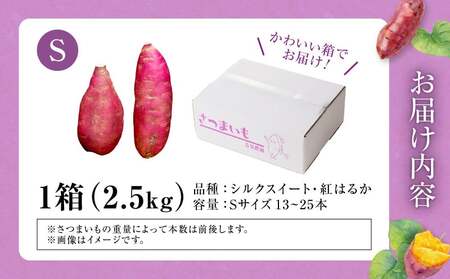 さつまいも サツマイモ  紅はるか シルクスイート 食べ比べ 2.5kg  Sサイズ