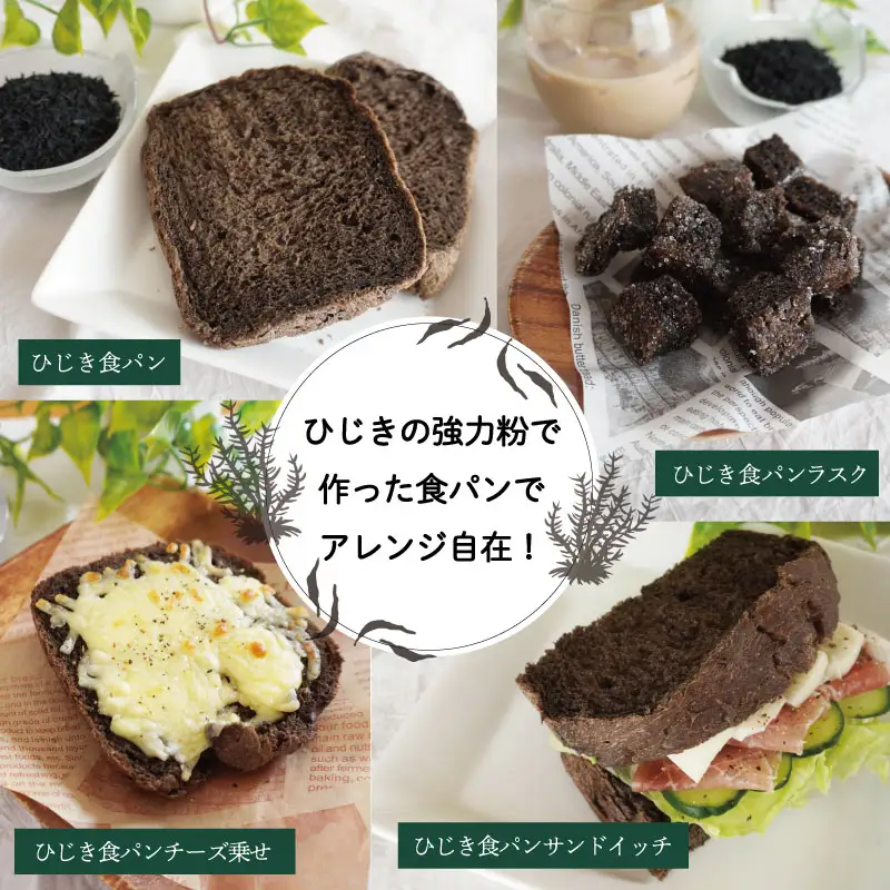 ひじき 粉末入り 強力粉 400g 1袋 お試し ニシノカオリ 国産 小麦 小麦粉 ホームべーカリー 食パン 食物繊維 毎日 栄養 ひじき 粉末 健康 パン ピザ クッキー