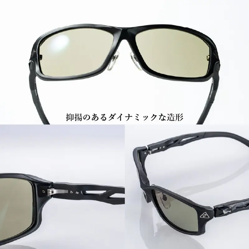 Zeque（ゼクー）偏光サングラス STELTH（ステルス）F-1924 クリアブラック / イーズグリーン（ブルーミラー） - スポーツから日常まで、スタイリッシュに目を守る。