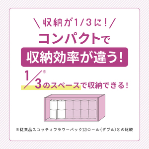 【6か月ごと計2回】トイレットペーパー ダブル 3倍長持ち スコッティ 4R×12P トイレット