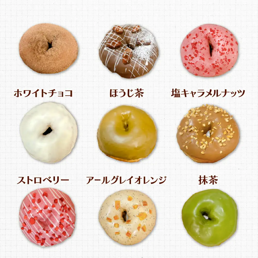 【全12回定期便】ふわもちリングドーナツ 12種セット 桂川町/Mio:Donut [ADBH047] ドーナツ スイーツ デザート 冷凍 セット