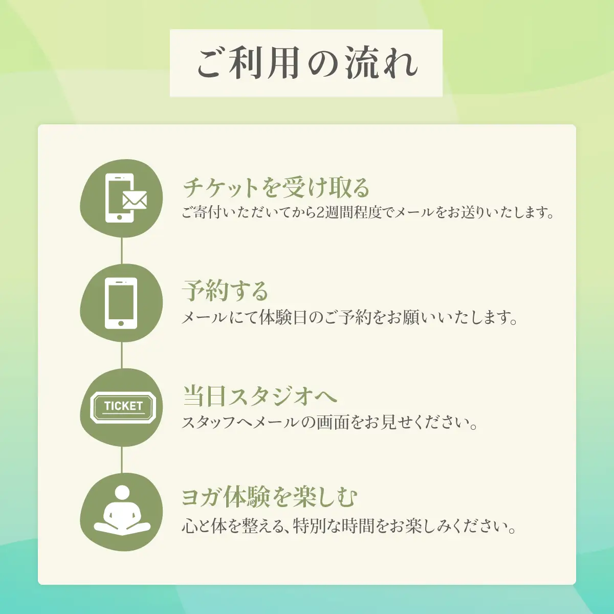 ヨガ レッスン 体験チケット 2回分 | ヨガ体験