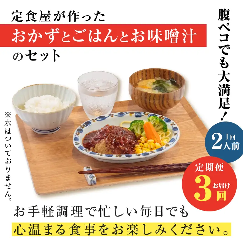 【 全3回定期便 】マジカル 冷凍 牛 ハンバーグ 定食 K258-T03_a 惣菜 総菜