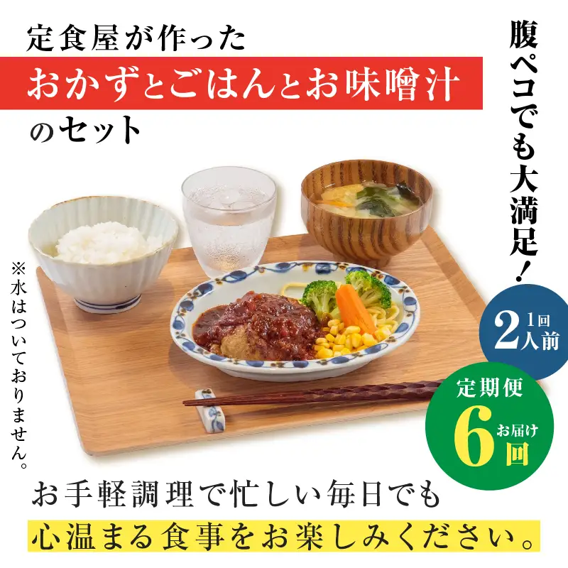 【 全6回定期便 】マジカル 冷凍 牛 ハンバーグ 定食 K258-T03_b 惣菜 総菜