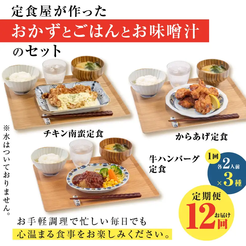 【 全12回定期便 】マジカル 冷凍 定食 三種 セット K258-T04_c 惣菜 総菜