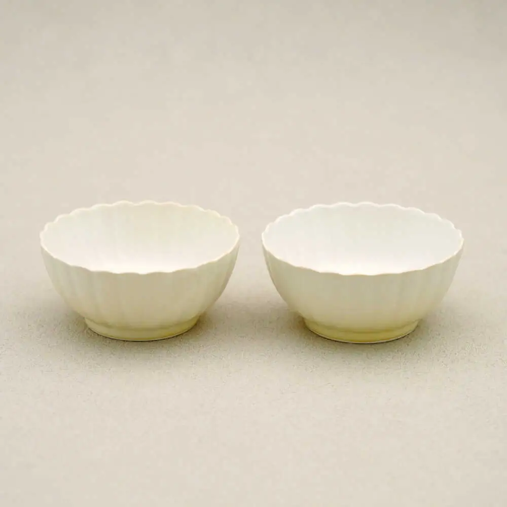 【波佐見焼】花しのぎ 丸小付 ペア 白【団陶器】[PB185]