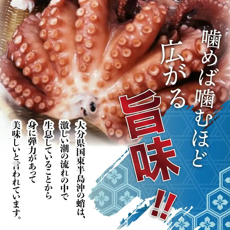 サイズは不揃いでも味は絶品！国東産ボイルたこ足約1kg_2561R