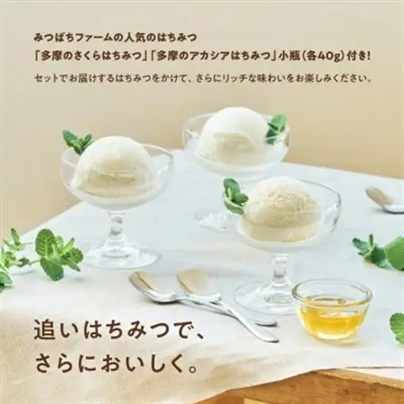はちみつミルクジェラート10個セット(はちみつ2種各1瓶付き)【配送不可地域：離島】【1477521】