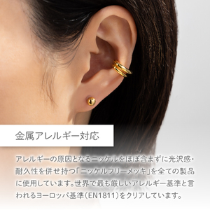 樹脂ポスト　フープピアス　40mm　K24ゴールド アクセサリー ニッケルフリー 金属アレルギー対応