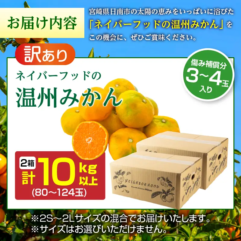 訳あり 温州みかん 計10kg以上 傷み補償分入り_BB176-26
