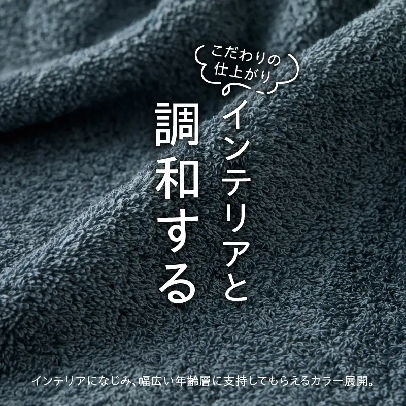 ファミーユ ミニバスタオル 6枚（ナイトブルー）