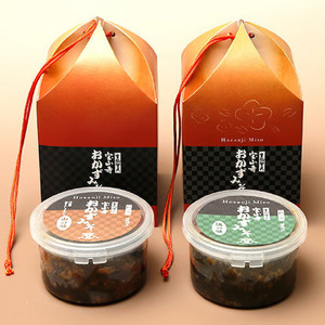 宝山寺おかず味噌　山の味・海の味（2個入り） 180g×2個 宝山寺味噌工房  5-095