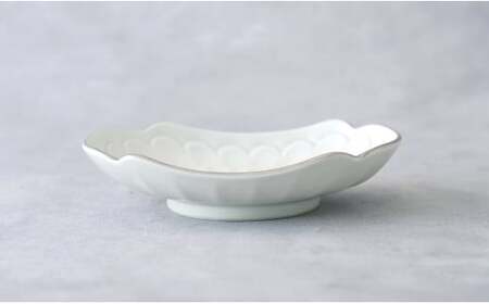 【アウトレット 訳アリ】有田焼 渕プラチナ 楕円皿 2枚 セット 【貝山窯】食器 器 うつわ 取皿 銀 数量限定 fh004