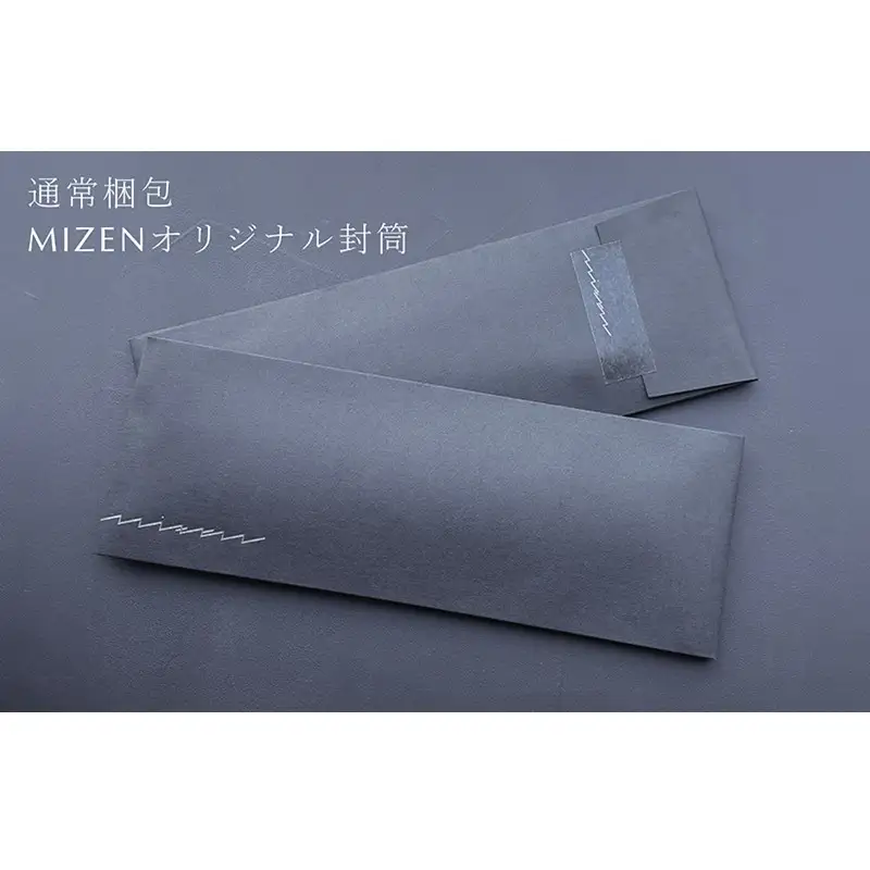 【民谷螺鈿×MIZEN】螺鈿織スラッシュタイ　チェック　紺　オリジナル封筒入り【ギフト箱なし】