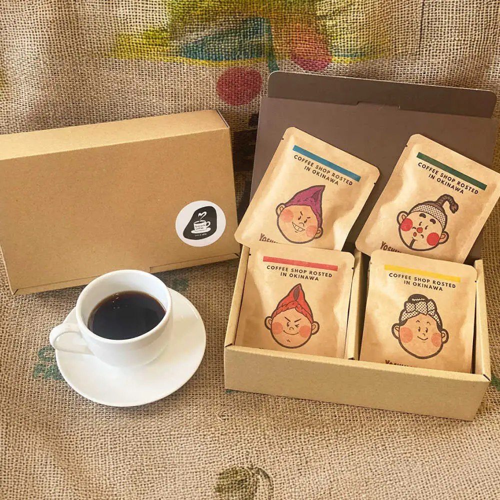 コーヒー 沖縄市キャラクターコーヒードリップバッグ10g×4種セット (各4P/計16P)  BCDN002