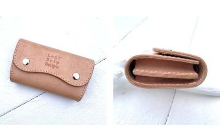 ラウンド ミドル ウォレット ヌメ革 牛革 革 レザー 財布 革財布 コンパクト財布 革製品