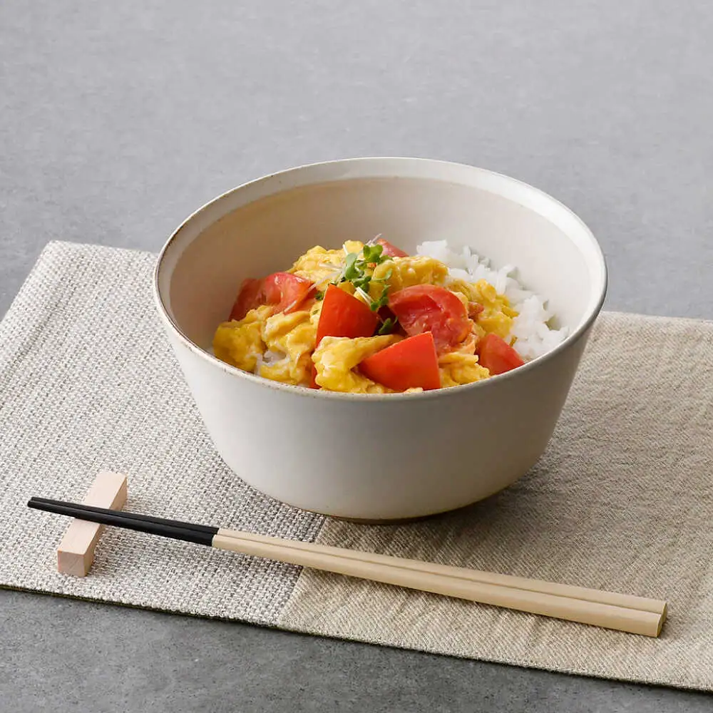 【波佐見焼】kadテラ 丼 2個セット アイボリー・サンド【NISHIYAMAJAPAN】[CB133]