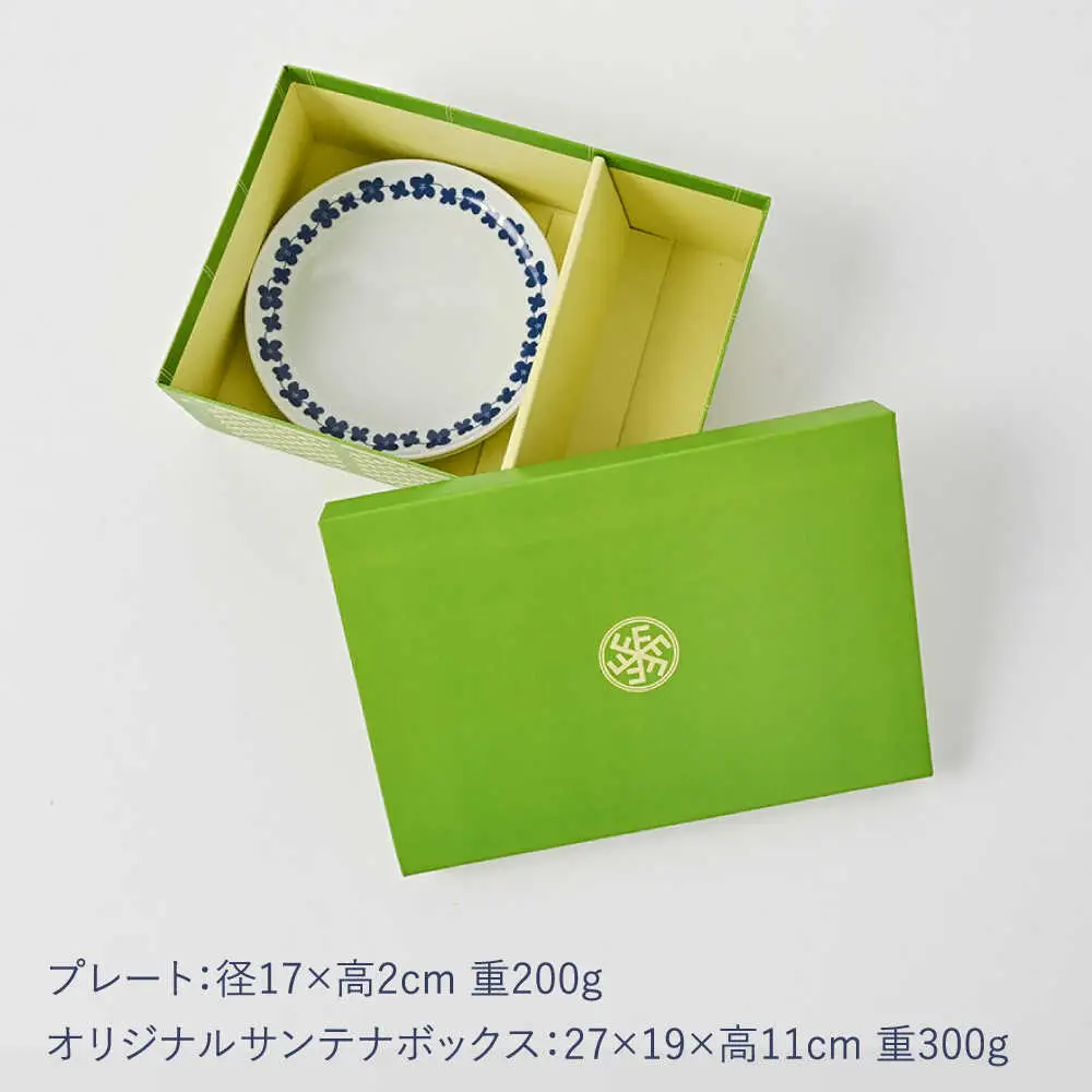 【波佐見焼】【当店オリジナルボックス】ペアプレート サンテナボックス入り ハナビ・ハナミズキ【福田陶器店】[PA374]