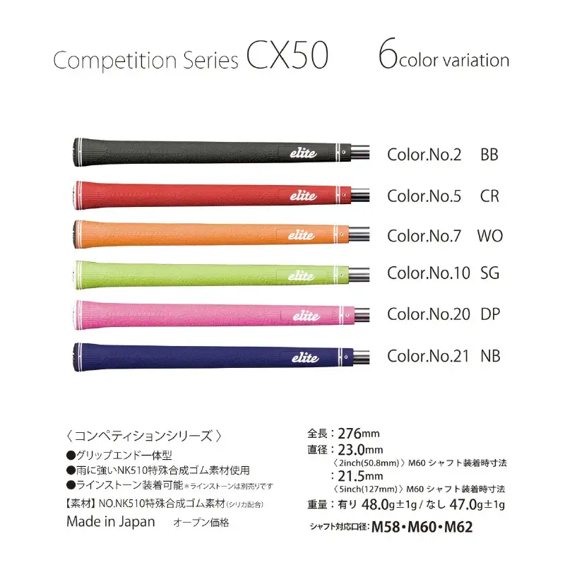 CX50 ゴルフグリップ 5本セットバックライン有ネイビー ゴルフグリップ 5本セット - 驚愕のグリップ力とフィーリングを向上させるモデル