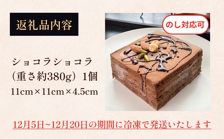 【クリスマス発送】チョコレートケーキ 4号 ショコラショコラ パティスリーシュン ｜ チョコケーキ チョコレート ギフト プレゼント 誕生日 焼き菓子 贈り物 冷凍 人気 ホールケーキ スイーツ お菓子 洋菓子 お取り寄せ 富山 氷見 