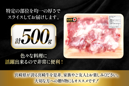 牛肉 宮崎牛 切り落とし 500g 1p