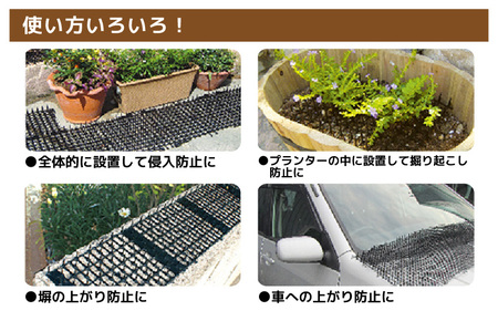 daim ここダメシート 100枚入り タテ・ヨコ連結可能 (園芸用猫よけシート) 【家庭菜園 園芸 ガーデニング ガーデニンググッズ 園芸用品 猫対策 猫よけ 猫除けシート 花壇 猫 フン対策 】 [D-18406]