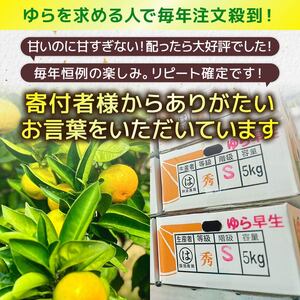 【10月中旬より発送】 服部農園 ゆら早生 みかん 5kg Mサイズ みかん 産地直送 HT-03