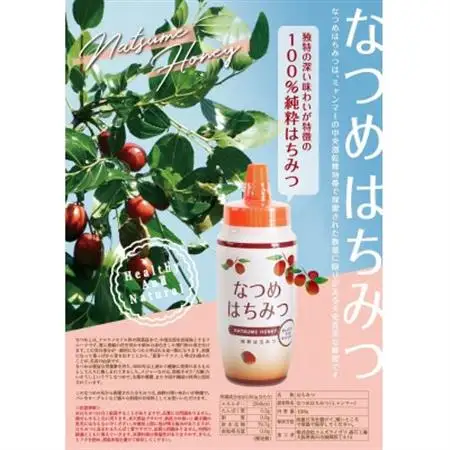 なつめはちみつ　450g×3本　ミャンマー産　蜂蜜100%　ヨーグルトや紅茶に【1642044】