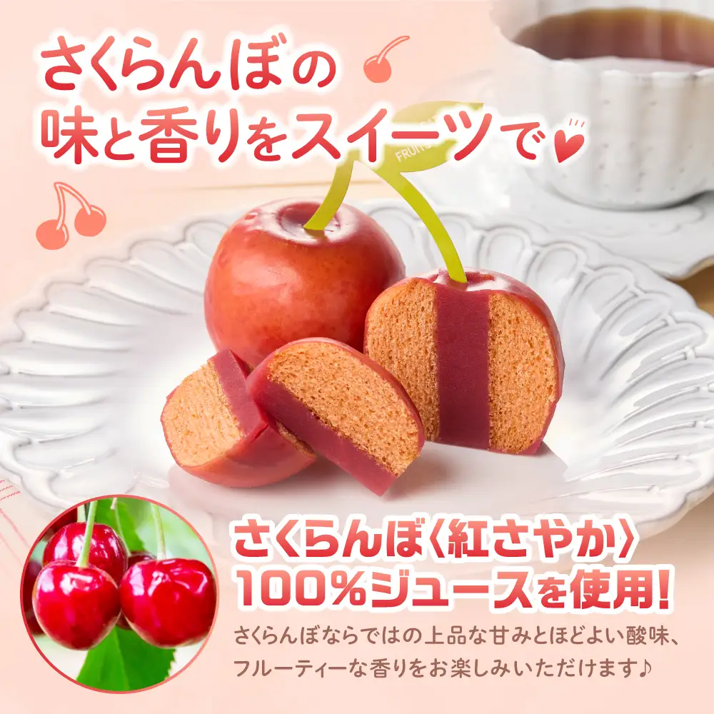 YAMAGATA FRUITS BAUM さくらんぼ バウムクーヘン 数量限定 10～12月発送 または 5～6月発送