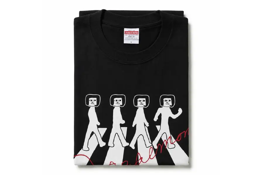 オカザえもん Tシャツ クッション 公認スマイル セット M 黒