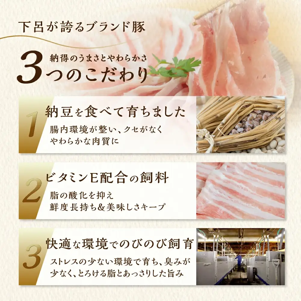 【2027年1月発送】飛騨納豆喰豚ロース（400g）ばら（350g）しゃぶしゃぶセット 計750g【11-5(1)】