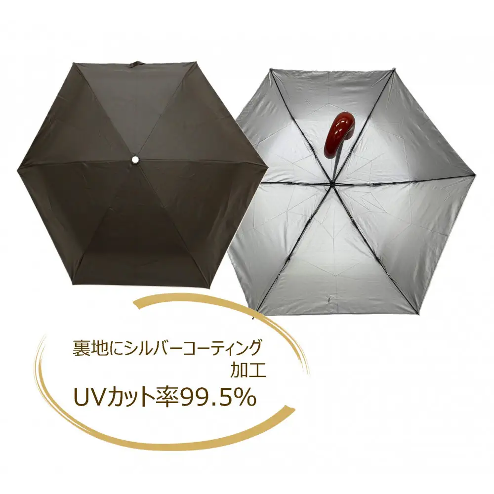 ［ふるさと納税］anon 日傘 根来塗り 黒シルバーコーティング加工 紀州漆器アンブレラ 晴雨兼用傘  UVカット 折りたたみ傘 ギフト箱入り